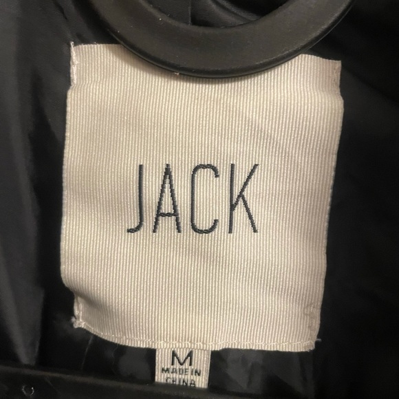 Jack, medium, excellent condition black and white polyester blend lined coat - Picture 4 of 5